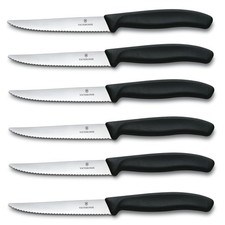 Victorinox Set di Coltelli Bistecca e Pizza Professionali Swiss Classic 6 Pezzi