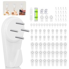 VEPEPE 90 Pezzi Chiodi per Quadri Muro da Inchiodare Bianchi Set Robusti Ganci p