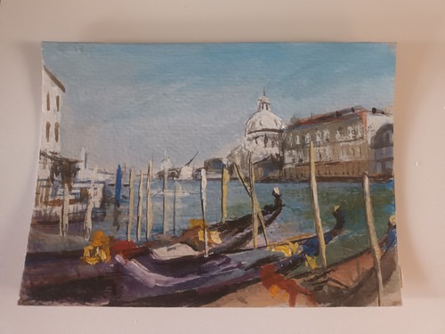 Dipinto olio cartone - olio,