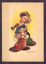 Cartolina Caricaturale - Bimbi  che Suonano - Ill. Nadiani - Non Viaggiata