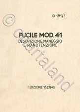 FUCILE Mauser Gewehr 41 1943 (D191-1) RSI Manual DVD