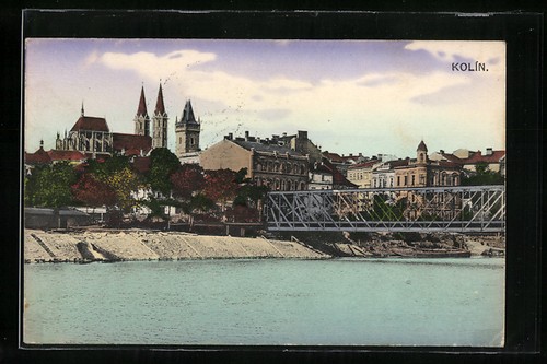 Kolin ponte sulla - ponte, riva