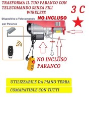 Radiocomando Paranco Elettrico 220v Verricello Elevatore Argano Montacarich 3-C