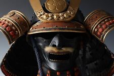 Vecchio bellissimo casco e maschera indossabile Samurai Kabuto vintage - Tsushima, Shogun,