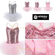 Vestito Tutù Saggio Danza Bambina Paillettes Girl Ballet Tutu Dress DANC127