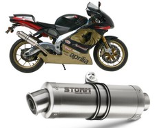 Scarico Storm by Mivv Gp acciaio inox per Aprilia Rsv 1000 1998 > 2003