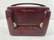 General Electric GE Modello 600 Radio AM Portatile Marrone 4 Tube ��