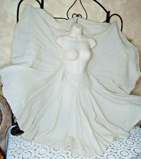 Gonna nera penny (Max Mara) 100% lino a pannello pieno svasato beige UK 12