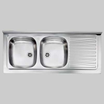 Lavello inox vasche appoggio - 2,