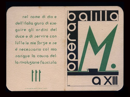Tessera opera nazionale - tessera,