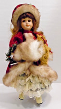 Vintage Christmas Skater Doll
