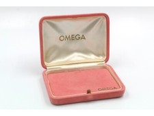 Omega Scatola In Pelle Scamosciata Rosa Vintage Anni 60/70 N.504 Elegante