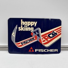 Adesivo vintage Fischer RC4 happy skiing sci alpino pubblicità anni ’80