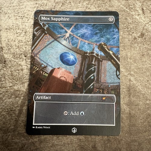 Mox sapphire custom art mtg - sapphire,