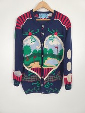 Vintage Just Better Sweaters By Lisa Coufal Golf Couse Cardigan Womens Size 1 XL