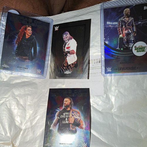 Lotto carte topps wwe - 4,
