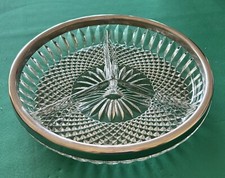 Piatto da portata Relish in cristallo e silver, tipo Leonard