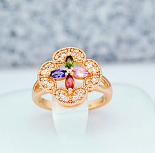 Anello donna granato rosso
