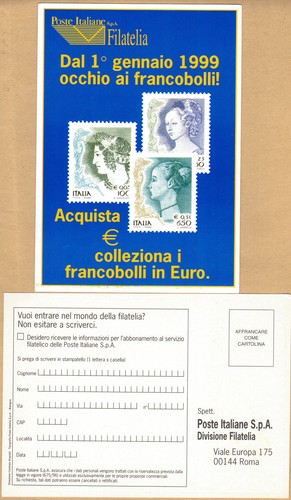 1999 cartoline promozionali - promozionali, "