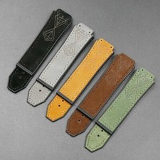 Cinturino orologio pelle per Hublot Big Bang 19-25mm nero giallo verde grigio