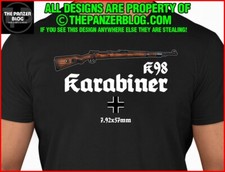 T-shirt moschettone Mauser K98 seconda guerra mondiale fucile tedesco