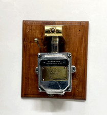 Vecchia campana segnaletica industriale - da parete - piastra ottone - decorazione officina vintage