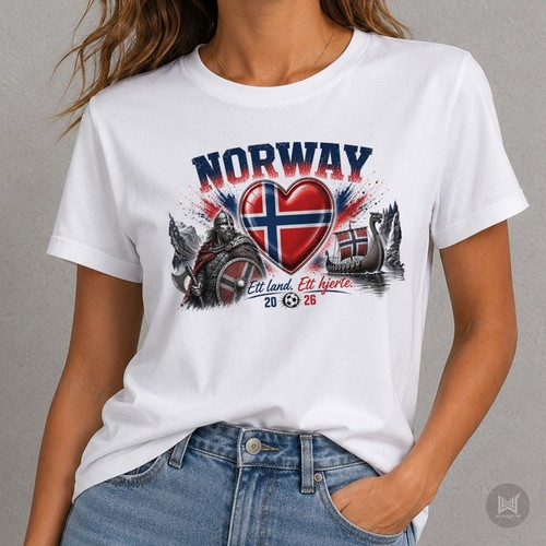 Shirt norvegia 2026 bandiera - t,