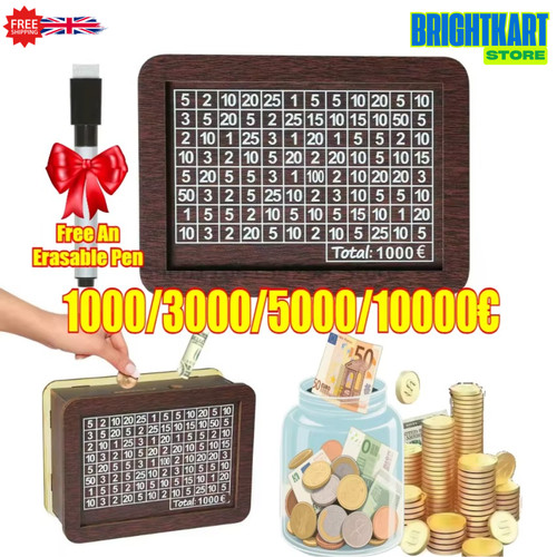 Wooden money box with counter - wooden,