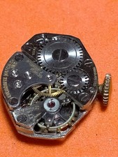 Old FHF 60 Watch Movement parts. USA  Crosby Dial - Everbrite Watch Co. brand.