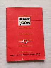 FIAT 500 D 1963 Manuale Uso Manutenzione Libretto Istruzioni originale