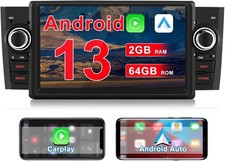 Autoradio Android 13 Fiat Grande Punto 2005 2012 7" 2+64GB CarPlay 1 Din 2+64GB