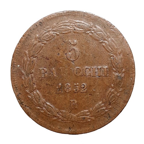 Pio 5 baiocchi - -, 1852