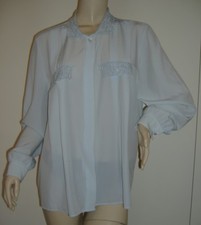 CAMICIA CAMICETTA CLASSICA DONNA AZZURRA PRIMAVERA TAGLIE FORTI LEGGI LE MISURE
