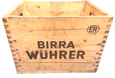 CASSA BIRRA LEGNO PUBBLICITARIA VINTAGE TARGA INSEGNA BEER WUHRER BAR PUB 1968 !