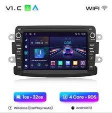 Autoradio Dacia Duster/Sandero Renault Captur/Logan 2 1G+32GB CarPlay Wireless.