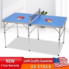Tavolo da Ping Pong Pieghevole con Rete Tavolo da Ping Pong da Interno Esterno Pieghevole