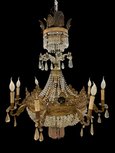 Antico grande lampadario tardo - antico,