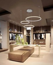 Lampadario Led Moderno Cerchi Luce Calda 3000k PER SALA SALOTTO CAMERA DA LETTO