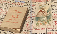 RARO LIBRO TASCABILE E RELIQUIA: "365 pensieri di San Francesco di Sales" + sigillo di cera!
