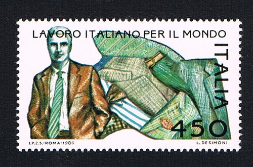 Italia francobollo lavoro - 1,