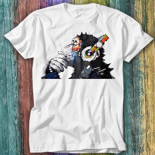 Shirt maglietta banksy dj - t-shirt,