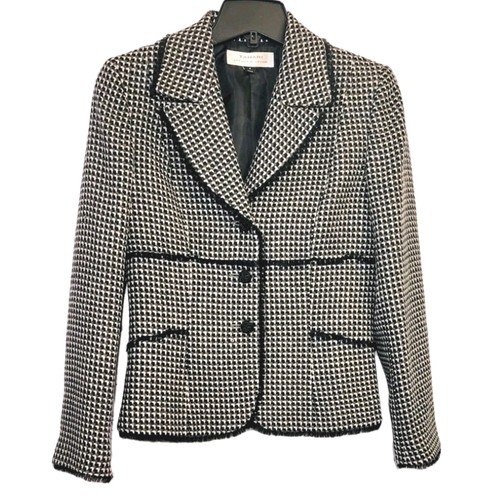 Blazer tahari nero bianco - blazer,