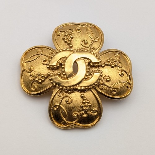 Spilla chanel quadrifoglio - spilla,