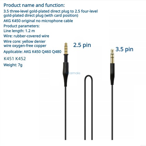 Audio cable for akg - cable,