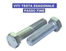 VITI M20X1,5 BULLONI PASSO FINE TESTA ESAGONALE PERNI MB UNI 5740 IN ACCIAIO 8.8