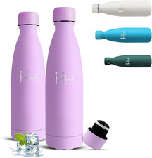 Borraccia- 500 Ml- Borraccia Termica, Senza BPA, Borracce Acciaio Inox, Senza Pe