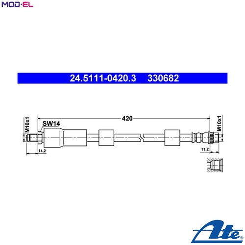 Tubo freno 5111 0420 - freno, per