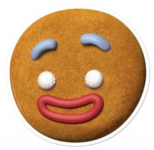Maschera Per Il Viso Del Gingerbread Man Gingy Di Shrek Per Feste