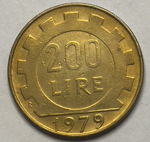 1979 italy 200 lire - 1979, •