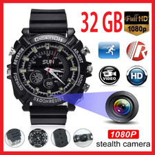 Orologio da polso 32 GB con telecamera nascosta spia video foto audio infrarossi